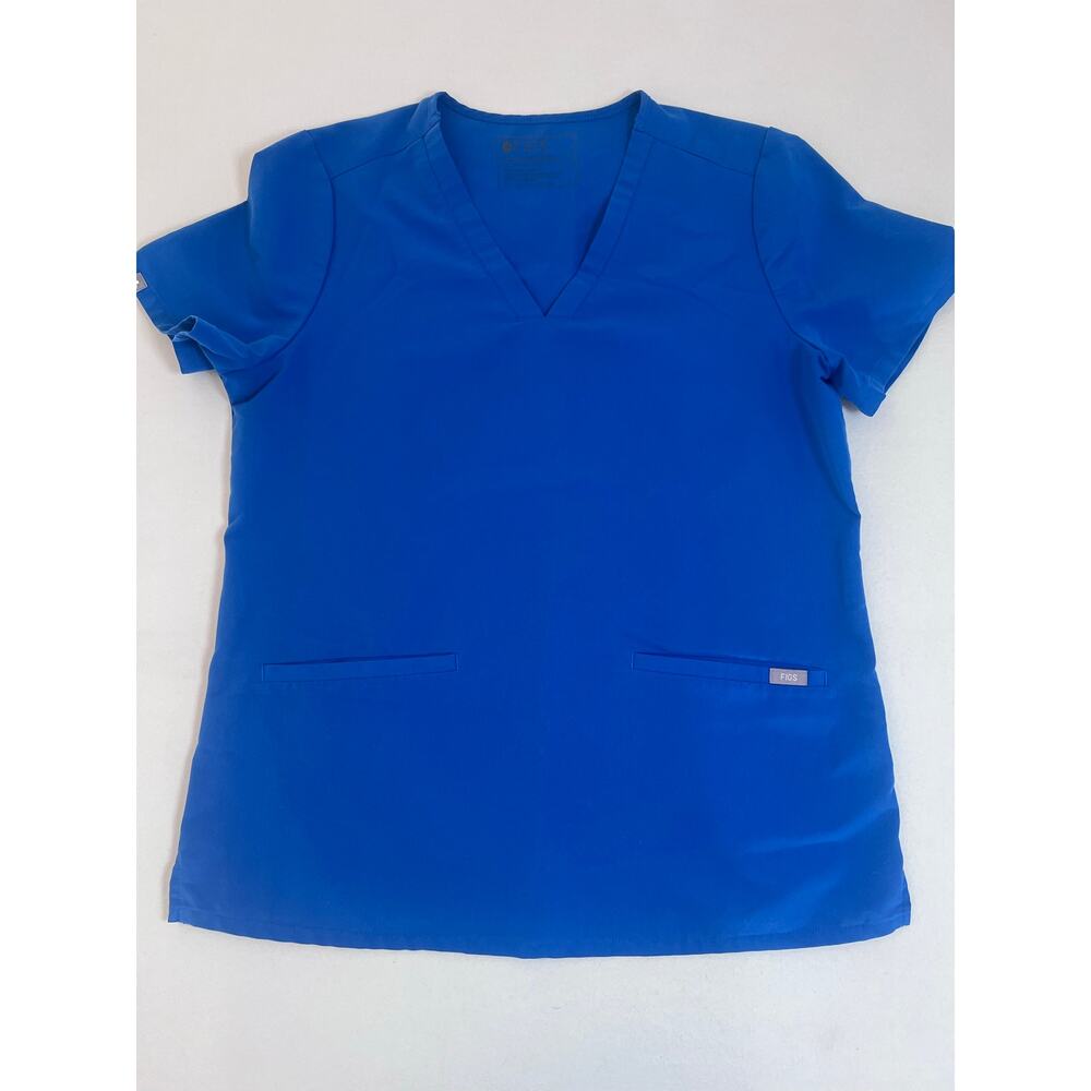 FIGS Womens Scrub Set Royal Blue V Neck Casma Top Zamora Jogger Pants Medical - Picture 3 of 12
